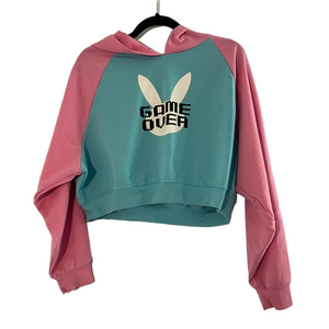 Little For Big Women’s Pink and Blue 'Game Over' Hoodie